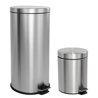 Oscar 8-gallon Step-open Trash Can With Free Mini Trash Can