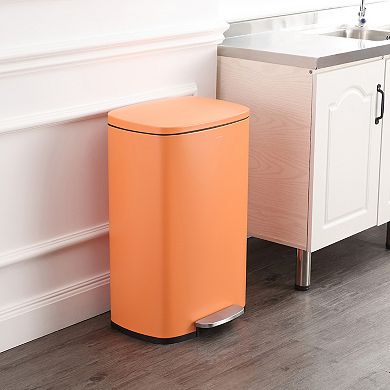 Connor Rectangular 13.2-gallon Trash Can With Soft-close Lid And Free Mini Trash Can