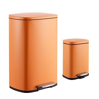 Connor Rectangular 13.2-gallon Trash Can With Soft-close Lid And Free Mini Trash Can