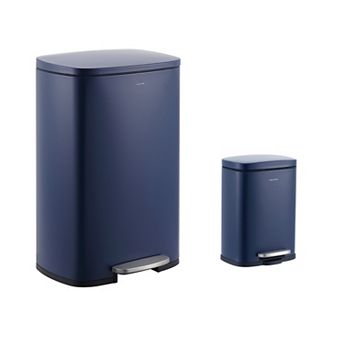 Connor Rectangular 13.2-gallon Trash Can With Soft-close Lid And Free Mini Trash Can