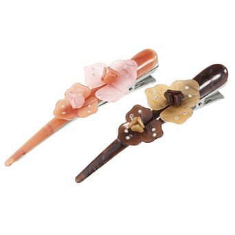 2 pc Metal Long Duckbill Hair Clips Large Crocodile Hair Clips For Thick Hair 1.57"