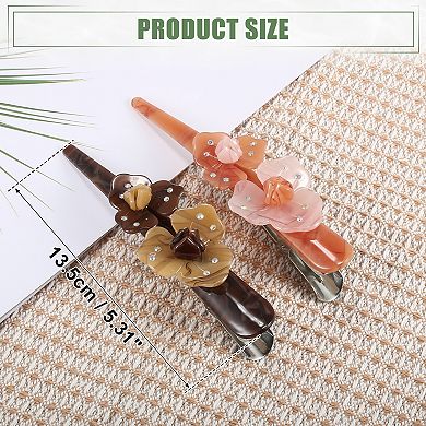 2 Pcs Metal Long Duckbill Hair Clips Large Crocodile Hair Clips For Thick Hair 1.57"