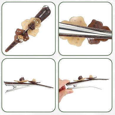 2 Pcs Metal Long Duckbill Hair Clips Large Crocodile Hair Clips For Thick Hair 1.57"
