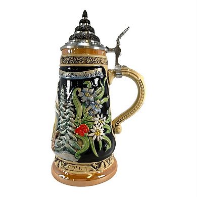 Pinnacle Peak Trading Silent Night Chapel Le German Stoneware Christmas Beer Stein .5 L