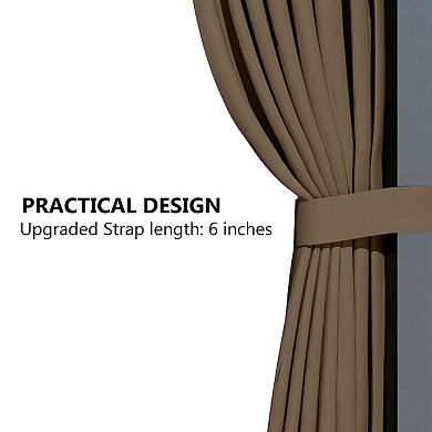 Aoodor Gazebo Curtain Replacement - Universal 4-panel Sidewalls 12' X 12'(curtain Only)