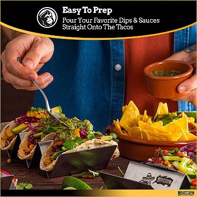 Taco Holders Reversible Tray Can Hold 2 Or 3 Shells - Makes Prep A Breeze, No Mess - Dishwasher Safe
