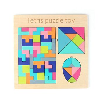 3 in 1 Tengram Wooden Board Learning Puzzle For Kids