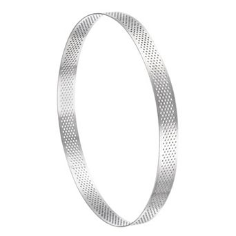 Stainless Steel Circular Cake Rings 7.8" Heat-resistant Perforated Cake Mousse Ring Baking Tools
