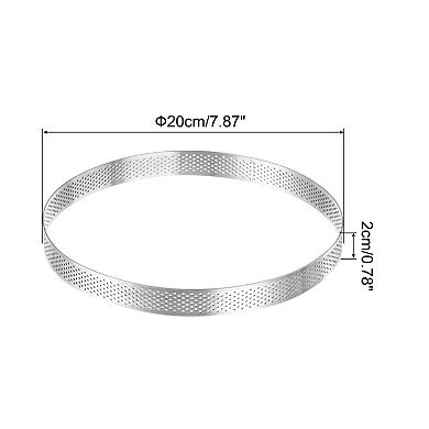 Stainless Steel Circular Cake Rings 7.8" Heat-resistant Perforated Cake Mousse Ring Baking Tools