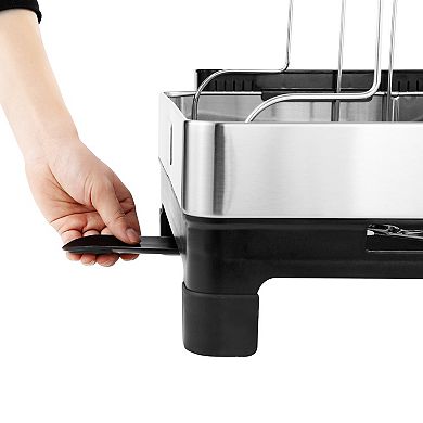 Palazzo Fingerprint-proof Stainless Steel 2-tier Dish Drying Rack With Swivel Spout Tray