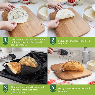 Chef Tacos 2-pack Premium Taco Shell Molder For Oven & Air Fryer Use - Versatile Taco Maker