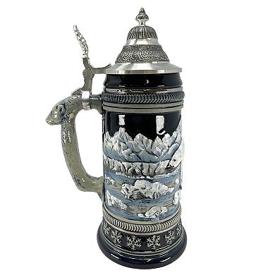 Pinnacle Peak Trading Polar Bear Walking On Ice German Beer Stein 1 Liter Made In Germany