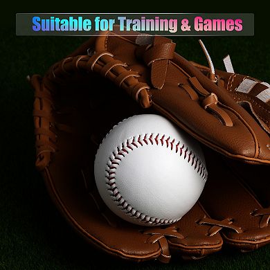 9 Inch Baseball Baseballs Bulk Practice Training Baseball Unmarked Baseballs, 6 Pack