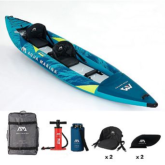 Aqua Marina Steam 412 Inflatable Versatile 13'6" Whitewater Kayak, 2 Person