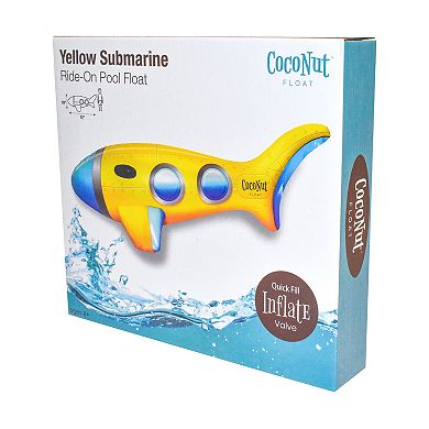 Coconut Outdoor Yellow Submarine Ride-on Pool Float