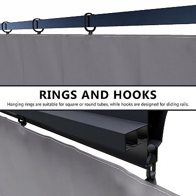 Aoodor Gazebo Curtain Replacement - Universal 4-panel Sidewalls 10' X 12'(curtain Only)