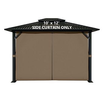 Aoodor Gazebo Curtain Replacement - Universal 4-panel Sidewalls 10' X 12'(curtain Only)
