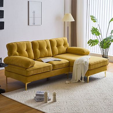 Modern Sectional Sofas Couches Velvet L Shaped Couches