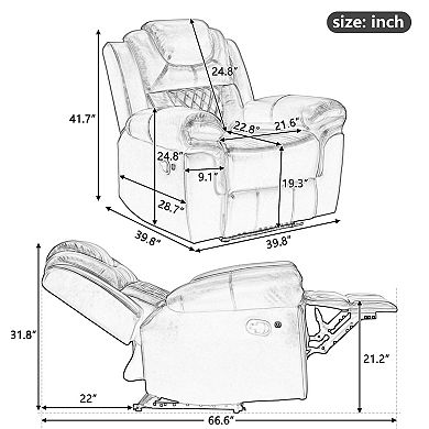 Home Theater Seating Manual Recliner Chair