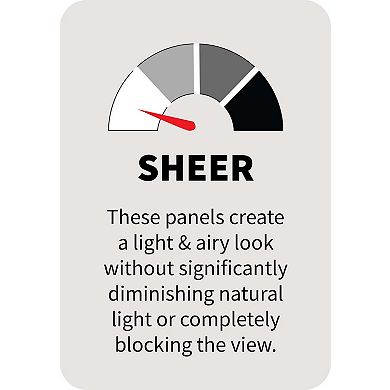 BrylaneHome BH Studio Sheer Voile Layered Valance