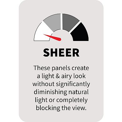 BrylaneHome BH Studio Sheer Voile Layered Valance