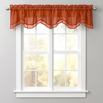 BrylaneHome BH Studio Sheer Voile Layered Valance