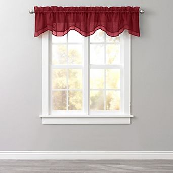 BrylaneHome BH Studio Sheer Voile Layered Valance