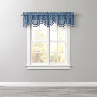 Brylanehome Bh Studio Sheer Voile Layered Valance