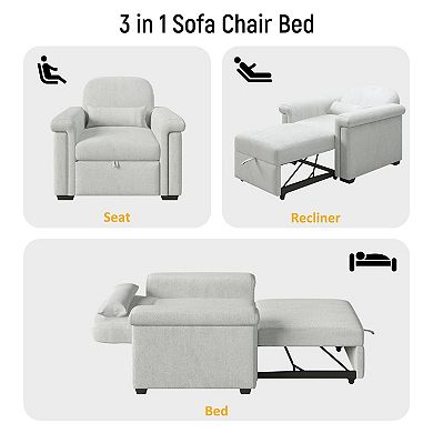 Merax 3 In 1 Convertible Sleeper Chair