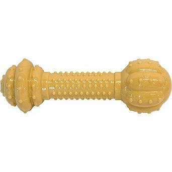 Nylabone Dura Chew Barbell Dog Chew Toy - Peanut Butter Flavor