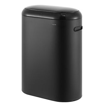 Robo Kitchen 13.2-gallon Slim Oval Motion Sensor Touchless Trash Can With Touch Mode