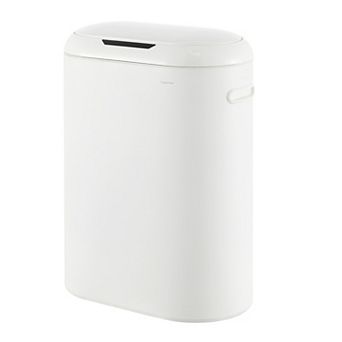 Robo Kitchen 13.2-gallon Slim Oval Motion Sensor Touchless Trash Can With Touch Mode