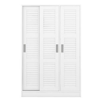3-door Shutter Wardrobe With Shelves
