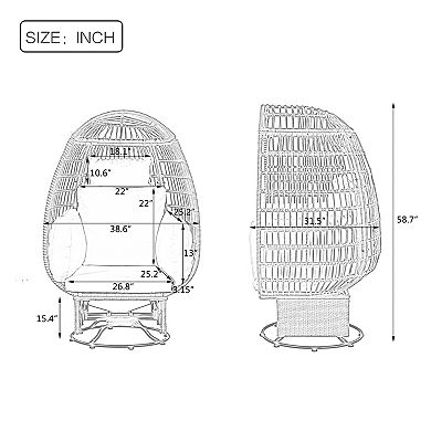 Merax Outdoor Swivel Chair