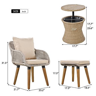 Merax 5 Pieces Patio Furniture Chair Sets