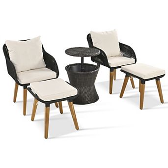 Merax 5 pc Patio Furniture Chair Sets