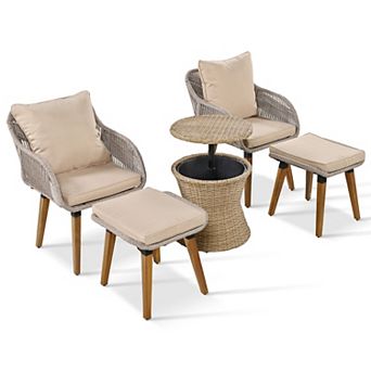 Merax 5 pc Patio Furniture Chair Sets