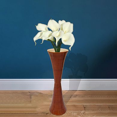 Decorative Modern Bamboo Display Floor Vase Hourglass Shape