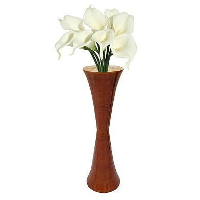 Decorative Modern Bamboo Display Floor Vase Hourglass Shape