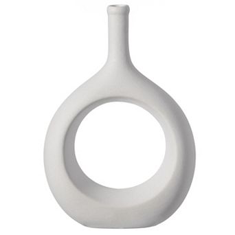 Contemporary Ceramic Unique Shaped Flower Table Vase Centerpiece