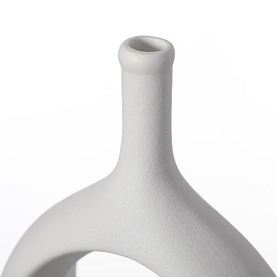 Contemporary Ceramic Unique Shaped Flower Table Vase Centerpiece