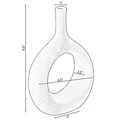 Contemporary Ceramic Unique Shaped Flower Table Vase Centerpiece