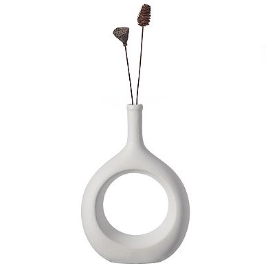 Contemporary Ceramic Unique Shaped Flower Table Vase Centerpiece