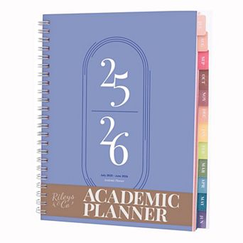 Rileys & Co 2025-2026 12-month Academic Weekly & Monthly Agenda Planner