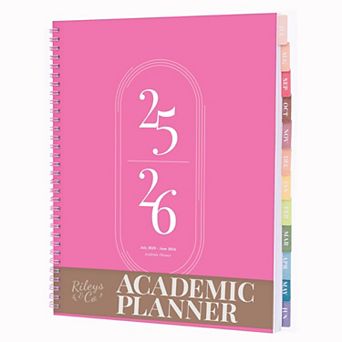 Rileys & Co 2025-2026 12-month Academic Weekly & Monthly Agenda Planner
