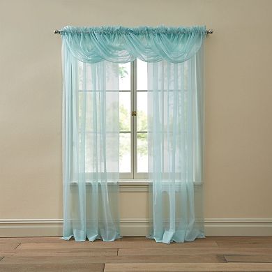 BrylaneHome BH Studio Sheer Voile Toga Valance