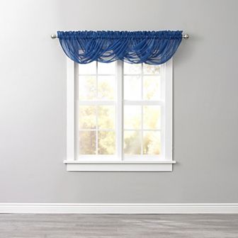 BrylaneHome BH Studio Sheer Voile Toga Valance