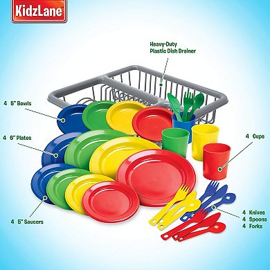 Plastic Play Dishes For Kids Kitchen Set