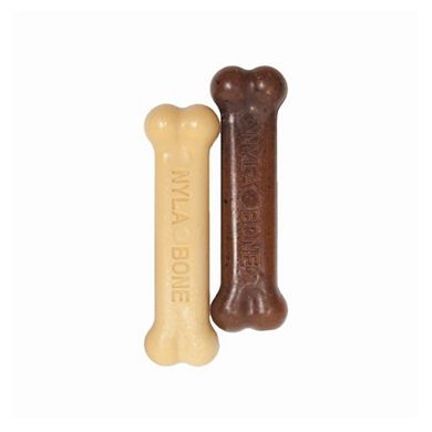 Nylabone  Chew Petite Twin Pack - Chicken & Peanut Butter Nylon Chews(3.75" - 2 Pack)