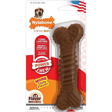 Nylabone Dura Chew Power Chew Bone Flavor Medley Wolf - (up To 35 Lbs)